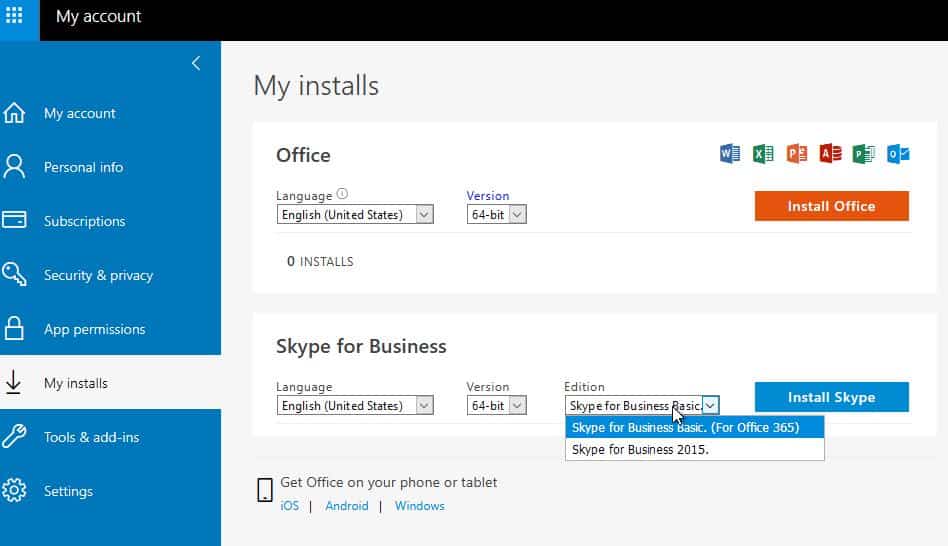 skype for business mac limitations
